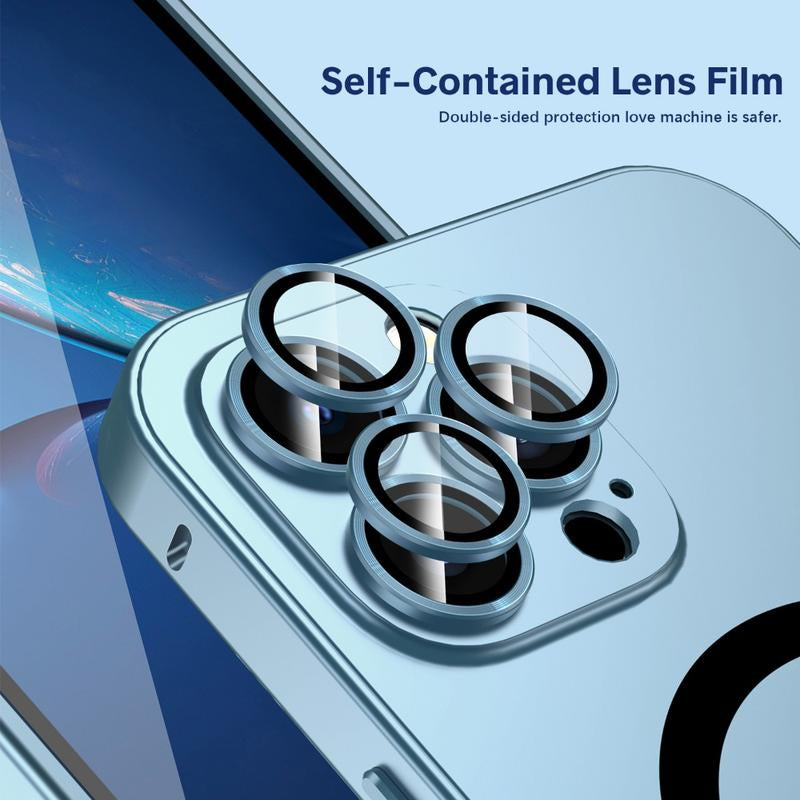 Alloy Aluminum Metal Mag Safe Magnetic Case for Iphone 16 15 14 13 12 Pro Max,Ultra Thin Phone Case Full Coverage Lens Protective Wireless Charging Protective Cover