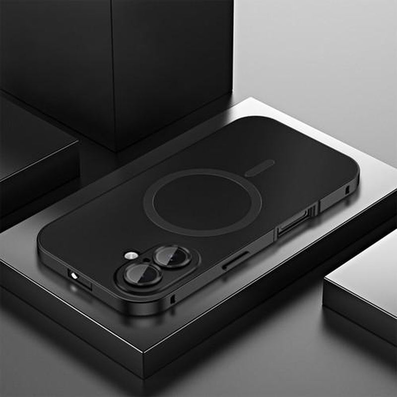 Alloy Aluminum Metal Mag Safe Magnetic Case for Iphone 16 15 14 13 12 Pro Max,Ultra Thin Phone Case Full Coverage Lens Protective Wireless Charging Protective Cover