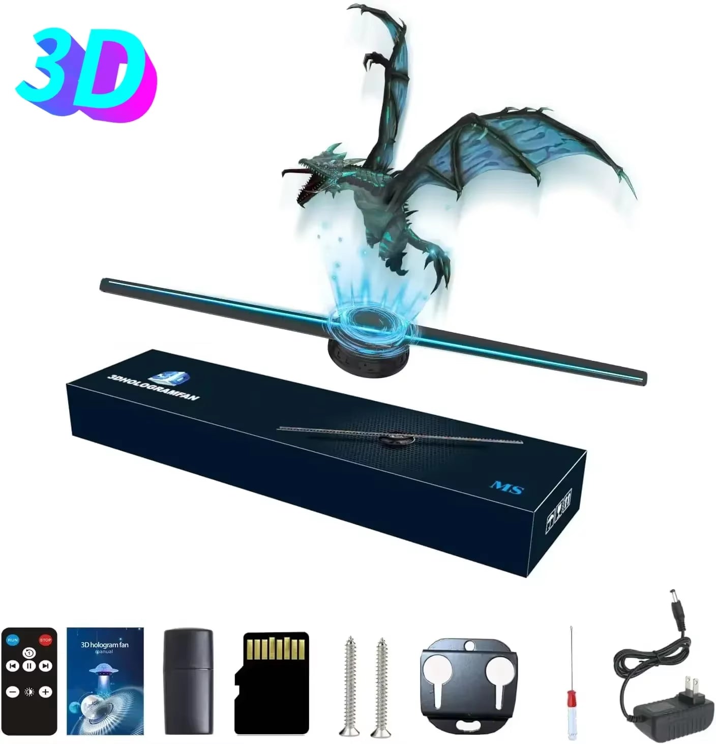 42CM 3D Hologram Fan - Transform Your Advertising with Stunning Holographic Displays for Retail, Hospitality, and Events!