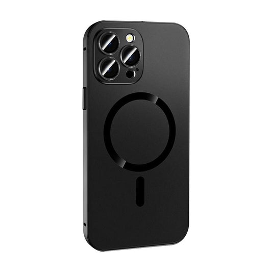 Alloy Aluminum Metal Mag Safe Magnetic Case for Iphone 16 15 14 13 12 Pro Max,Ultra Thin Phone Case Full Coverage Lens Protective Wireless Charging Protective Cover